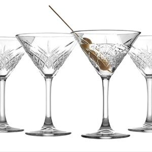 Pasabahce Premium Stemmed Martini Glasses Set of 4